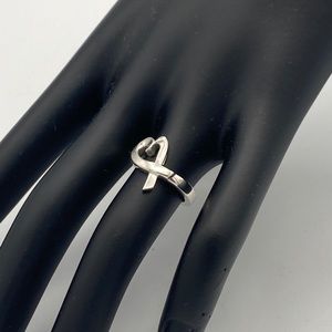 Tiffany & Co. Sterling Silver 925 Paloma Picasso Loving Heart Ring Size 5 1/2